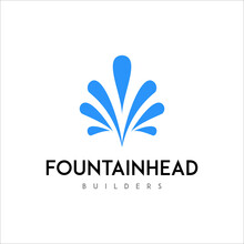 Fountainhead Abstract Logo Design Vector