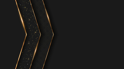 Aufkleber - Luxury Vector Background. Abstract Premium Award Banner With Gold Lines.