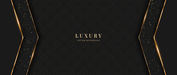 Aufkleber - Luxury Vector Background. Abstract Premium Award Banner With Gold Lines.