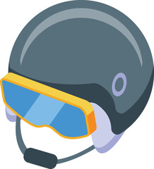 Poster - Ski helmet icon isometric vector. Winter jump. Jumper design