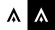 © nuryani - business logo arrow up monogram letter A initial black and white icon illustration style Design template