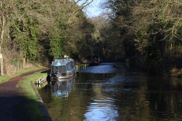 a view of the stourbridge canal to the stewponey for the tow path