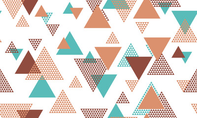 Wall Mural - Triangle shapes seamless pattern vector design.