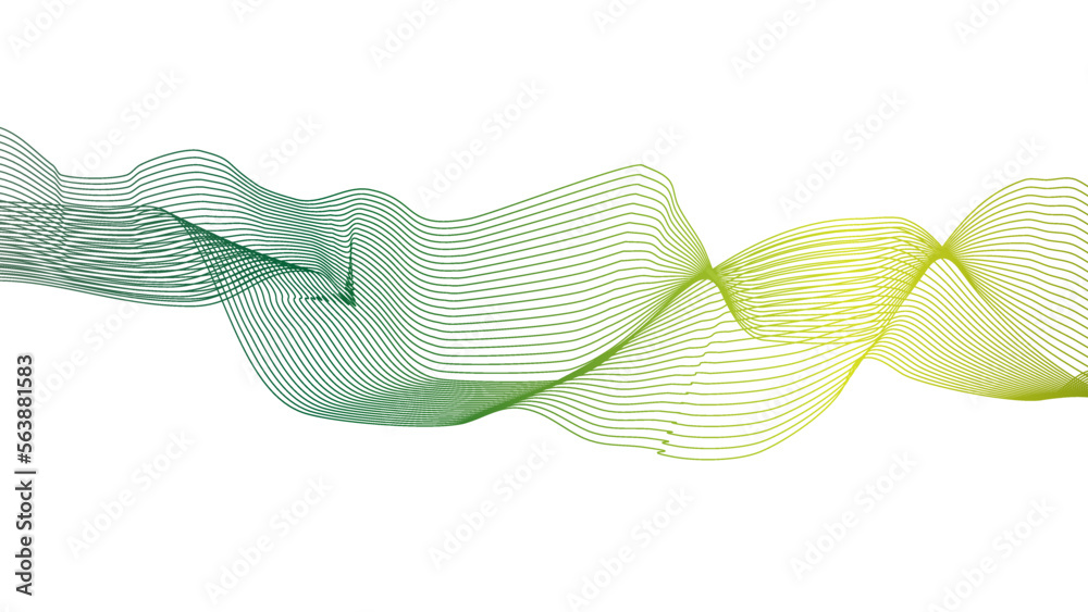 Vector illustration of a wave with lines created using blend tool for ...