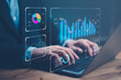 © Looker_Studio - Business and technology Data analyst working on business analytics dashboard with charts, metrics and KPI to analyze performance and create insight reports for operations management. bigdata.