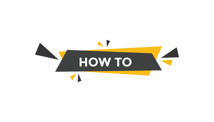 Wall Mural - How to button web banner templates. Vector Illustration

