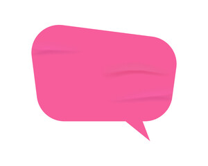 Aufkleber - Thought or speech bubble, isolated banner for phrase. Dialogue balloon with copy space, talking and communicating glued wet sticker. Vector in realistic style