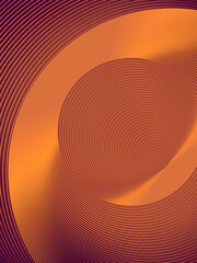 Wall Mural - Pattern of lines in the form of a circle. Modern 3d render digital illustration