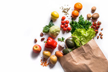 Healthy Food In Paper Bag