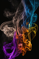 Sticker - Colour smoke on black