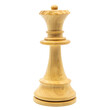 white wooden queen chess piece