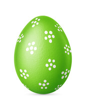 Handmade Easter Egg Isolated On A White