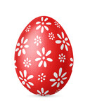Handmade Easter egg isolated on a white