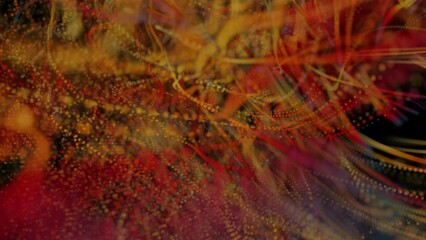 Poster - Flow particles. Computer generated 3d render