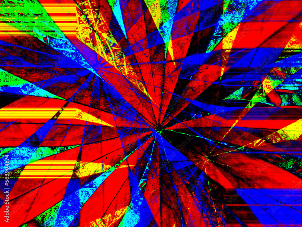 Abstract volumetric background with a spectacular combination of red ...