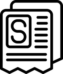 Poster - Return product bill icon outline vector. Service delivery. Order package