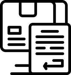 Poster - Box return icon outline vector. Service delivery. Parcel order