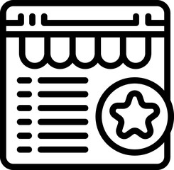 Poster - Online store refund icon outline vector. Shipment box. Parcel order