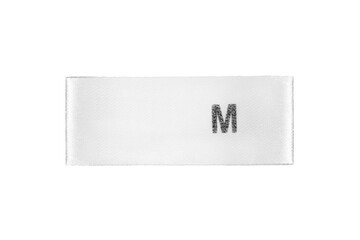 Clothing label isolated