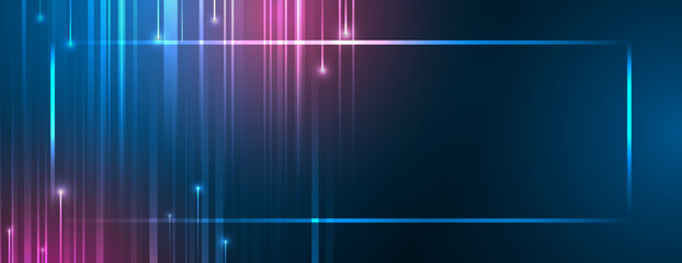 Wall Mural - Abstract background with glowing dynamic lines. Futuristic red-blue stripes with arrows. Modern high-tech background for presentations and websites.
