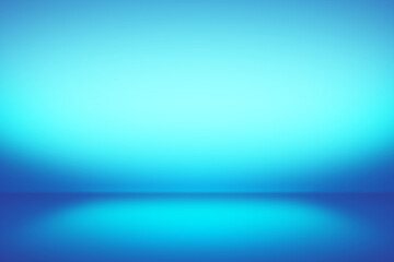 Aufkleber - Blue light gradient wall background and floor, used for background design and display your product