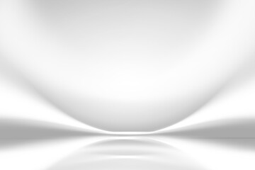 Aufkleber - White and gray abstract background waves and smooth light trails That are blurred and soft  For design and display work