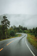© Alicia - Beautiful landscape with mountains and an emptoy road during a moody autumn day in Norway