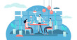 Restaurant illustration, transparent background. Flat tiny food eating scene persons concept. Luxury supper and dinner evening with french or italian eatery. Cuisine cafeteria customers.