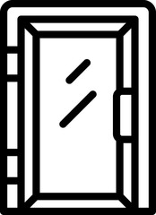 Poster - Wall door icon outline vector. Front home. Office lock