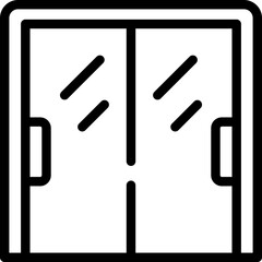Poster - Hotel door icon outline vector. Exterior design. Modern wall