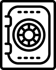 Poster - Submarine door icon outline vector. Lock design. Interior handle