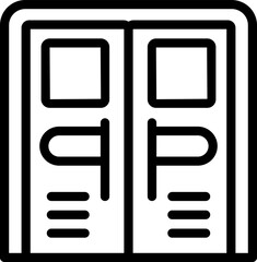 Poster - Door handle icon outline vector. Wood design. Knob different