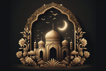 Ramadan Eid Mubarak Wallpaper Generative AI