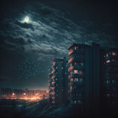 Canvas Print - city at night