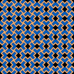 Coloring with blue and yellow, Design, Fabric pattern, Used as background image.