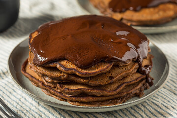 Wall Mural - Gourmet Homemade Chocolate Pancakes