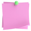 © dekzer007 - Note paper with push pin. 3D illustration.
