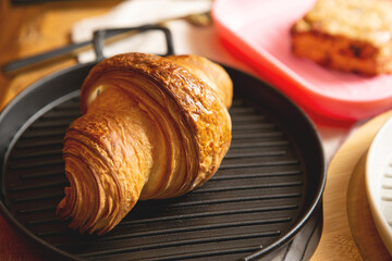 Sticker - Croissants on a plastic plate