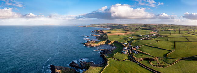 Dunseverick Castle is located west of the village of Dunseverick, in County Antrim, in Northern Ireland.