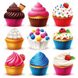 Cupcakes Kuchen Iconset – Generative AI