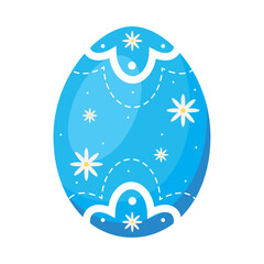 Sticker - blue spring egg painted