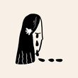 © ADDICTIVE STOCK - Font letter L with crying girl