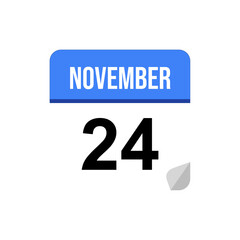 Wall Mural - 24 November, Calendar date icon, Event date icon