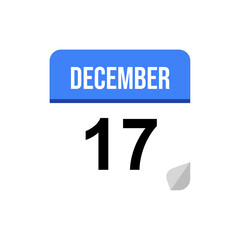 Wall Mural - 17 December, Calendar date icon, Event date icon