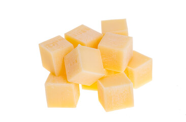 Wall Mural - hard cheese cubes isolated