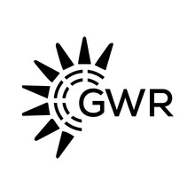 GWR Letter Logo. GWR Image On White Background And Black Letter. GWR Technology Monogram Logo Design For Entrepreneur And Business. GWR Best Icon.
