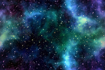 Wall Mural - Cosmic galaxy aether background  - night sky light backdrop -  universe space
