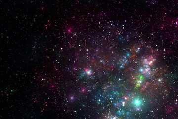 Wall Mural - Cosmic galaxy space background  - starry sky universe backdrop -  galaxy space continuum 
