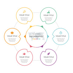 Poster - Creative concept for infographic element vector 6 options, steps, list, process. Abstract elements of graph, diagram with steps, options, parts or processes, timeline infographics, workflow or chart.