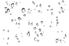 Set Of Waterdrops On Transparent Background